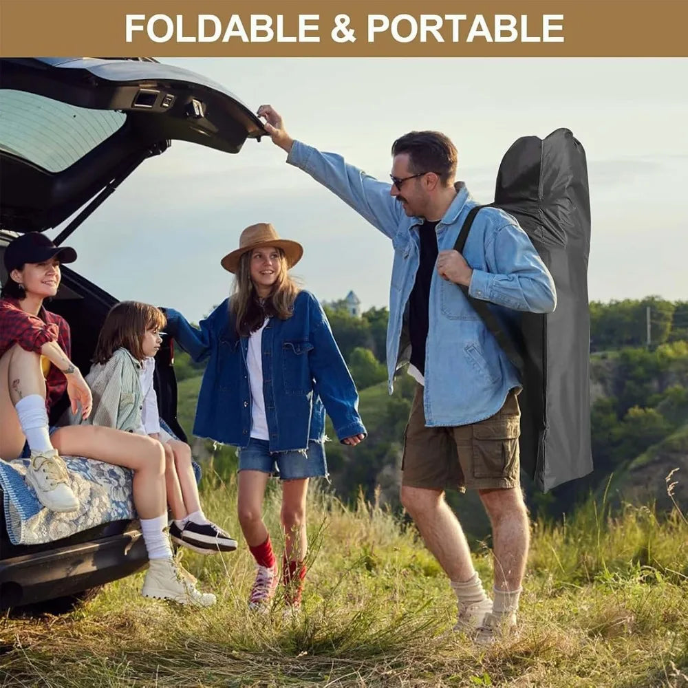 Oversized XXL Folding Camping Cot with Mattress, Heavy Duty Sleeping Cot Bed for Adults, Portable with Carry Bag