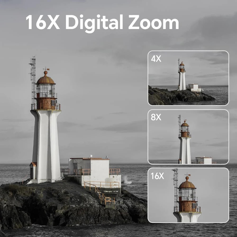 8K Digital Camera with Autofocus, WiFi, Dual-Lens, 16X Digital Zoom and Touch Screen