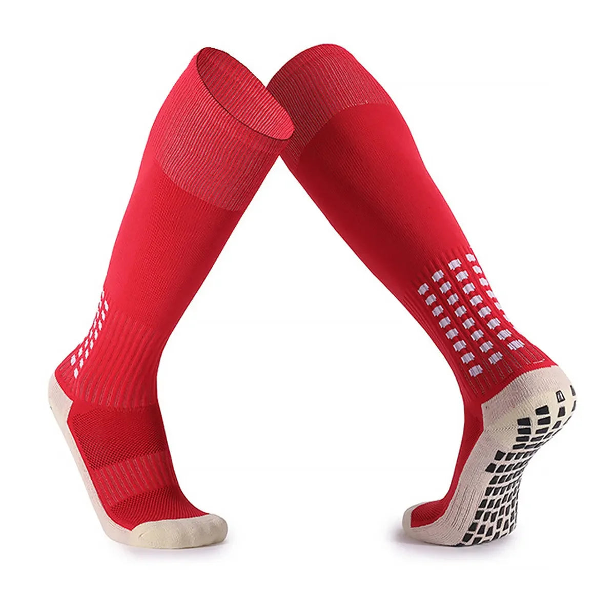 Anti Slip Soccer Knee Socks,Non Slip Football/Basketball/Hockey Sports Grip Socks A Pair