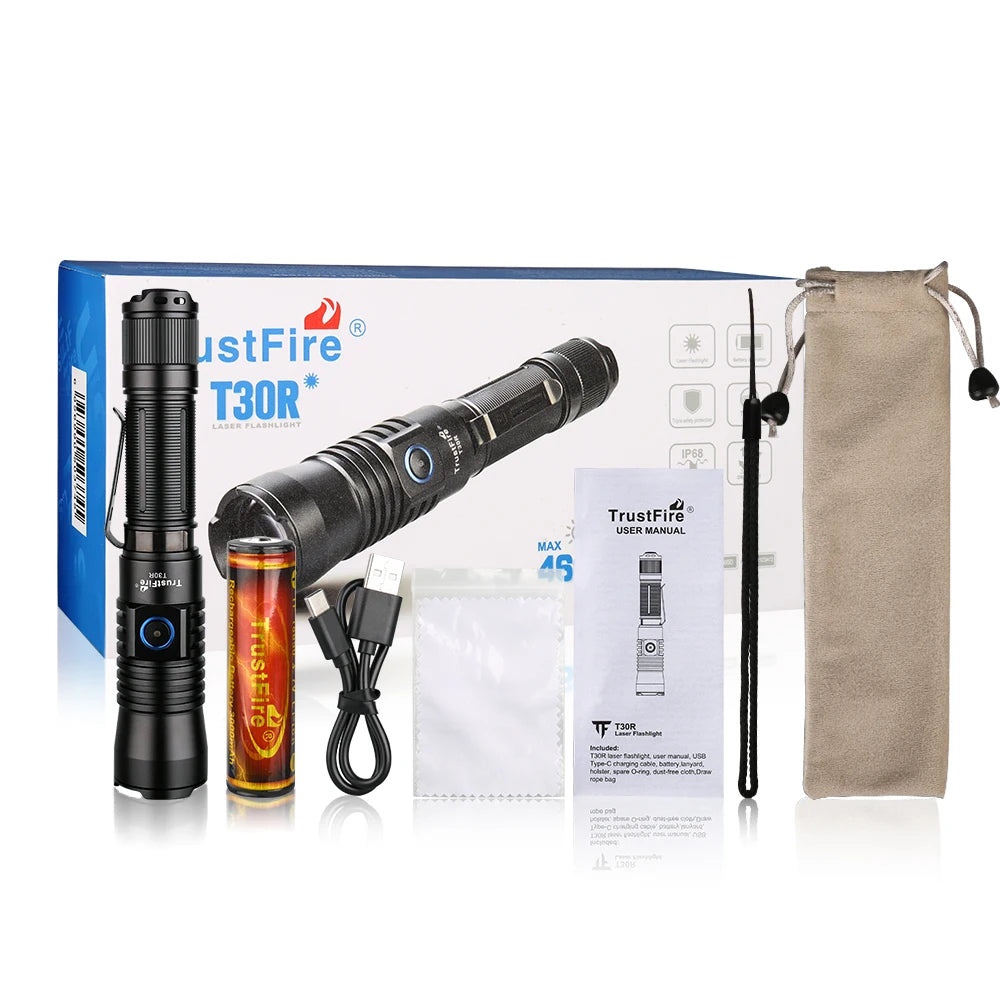 Tactical Flashlight with High Power Led and USB Rechargeable
