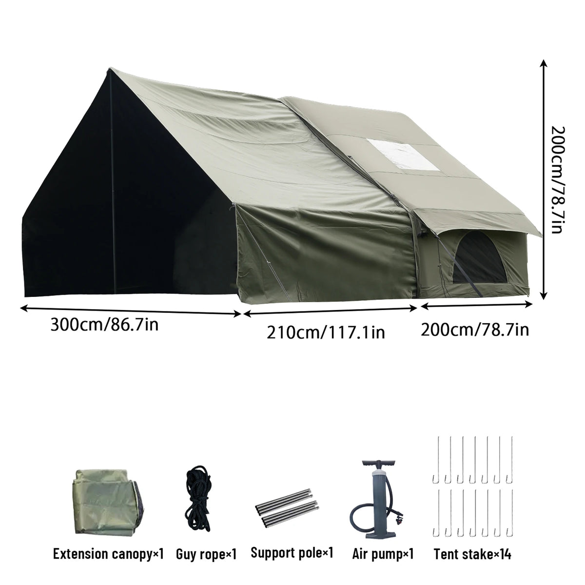 PAKICETUS Inflatable camping tent 4-8 people with windows portable water-resistant camping tent  Four season tents from China