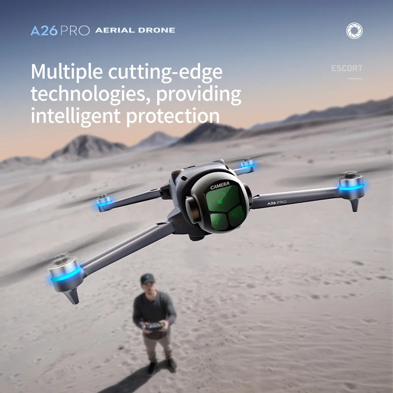 Lenovo A26 Pro Drone 4K HD 8k Triple Camera FPV Brushless Motor Obstacle Avoidance Foldable RC Quadcopter Professional Aerial from China