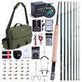 Goture Portable Complete Fly Fishing Rods Set 8-sections 9FT Fly Rod Reel Line Hooks Accessory Combo Full Fly Fising Rod Kit from China