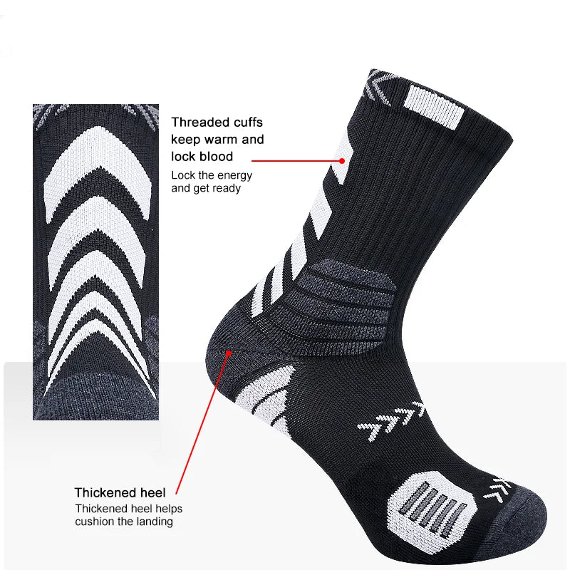 3Pairs Sport Running Socks Athletic Breathable Mesh Thick Compression Basketball Socks Sweat Absorb Professional Cycling Socks from China