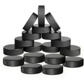 Ice Hockey Pucks for NHL-Regulation - 6oz, 3\ Diameter x 1\ Thick - 18-Pack Practice Pucks for Training & Games