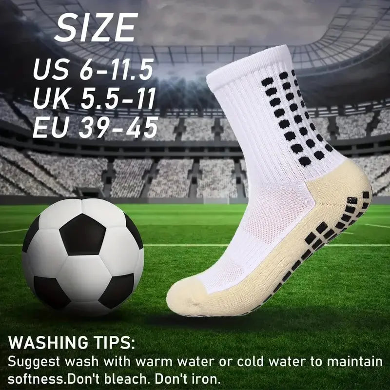 1 Set Men's Grip Soccer Socks and Leg Covers
