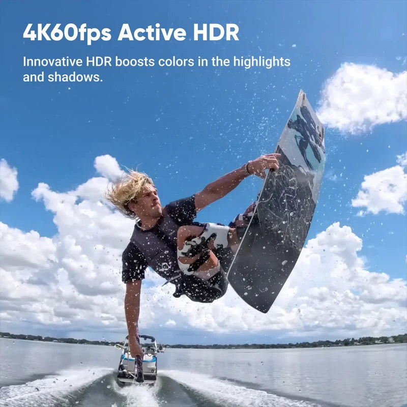 8K Al-Powered Action Cam 2.5" Flip Touchscreen Rugged & Waterproof to 39ft