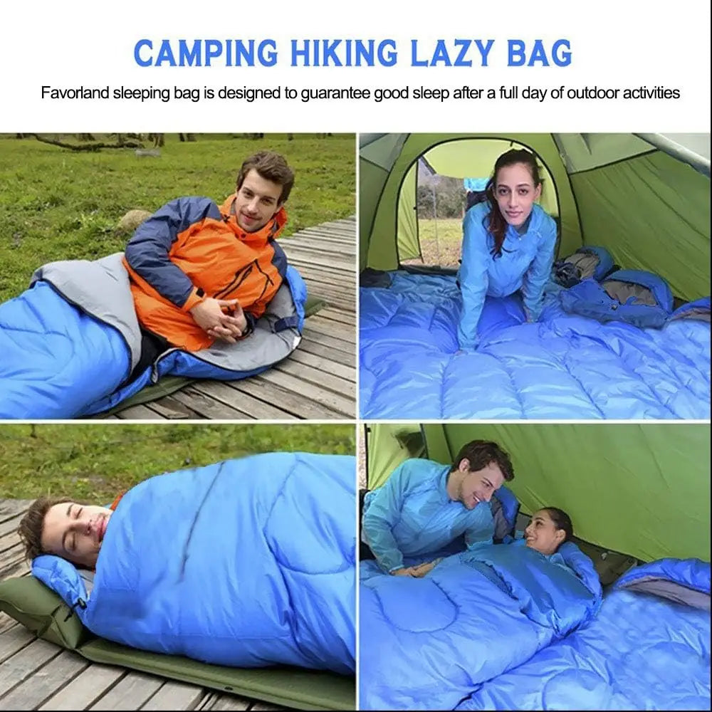 Camping Sleeping Bag Envelope Cap Spring Summer Autumn Outdoor Hiking Single Sleeping  (5-20 Degree)