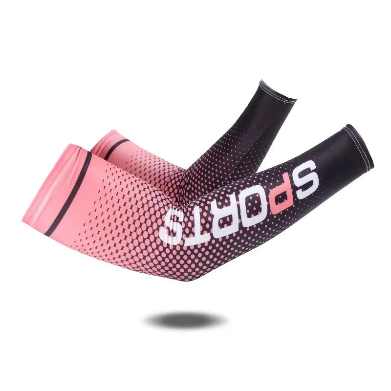 1/2pairs Summer Fashio Sunscreen Ice Silk Sleeve UV Sun Protection Cooling Anti-Slip Arm Sleeves Men Women Outdoor Sport Cycling from China