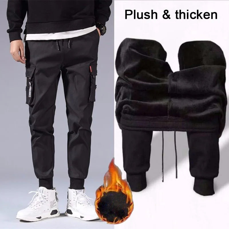 2024 New Trendy Solid Color Pants, Multi Flap Pocket Men's Cargo Pants, Loose Casual Outdoor Pants, Men's Work Pants oversized from China