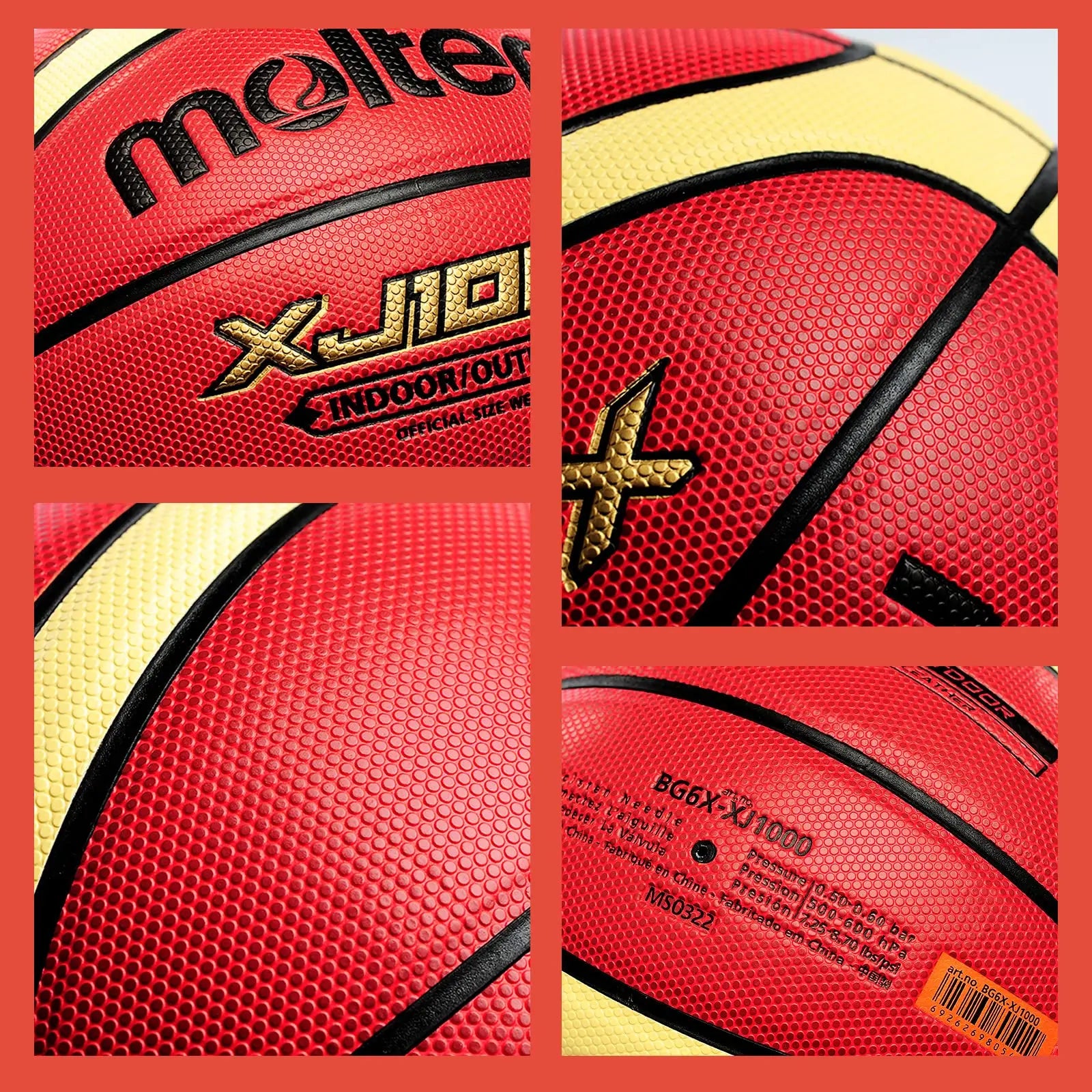 Basketball XJ1000 Size 6, 7 Indoor/Outdoor Training Wear-Resistant Basketball