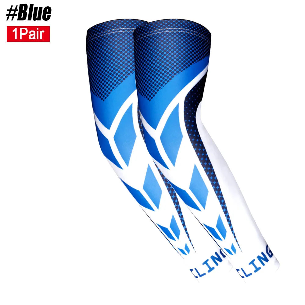 1Pair Ice Silk Cooling Arm Sleeves Anti-UV Sunburn Arm Cover for Running Cycling Driving Hiking Mountaineering Golf Sports from China