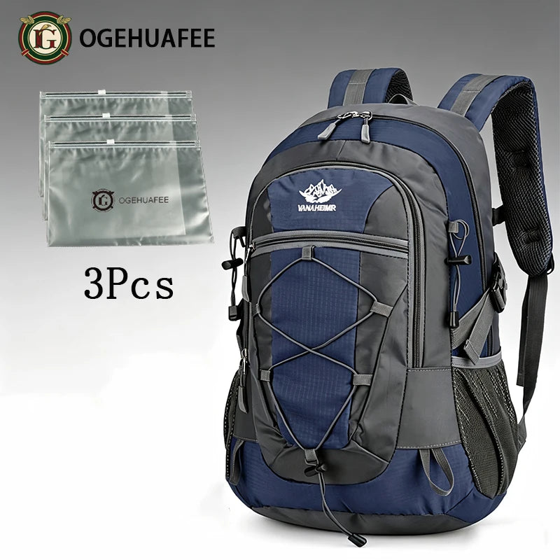 OGEHUAFEE Multi-functional Outdoor Hiking Backpack, Unisex Multi-purpose Bag, Lightweight Travel Hiking Luggage Storage Pack, Compatible with Stabilizing Trekking Poles