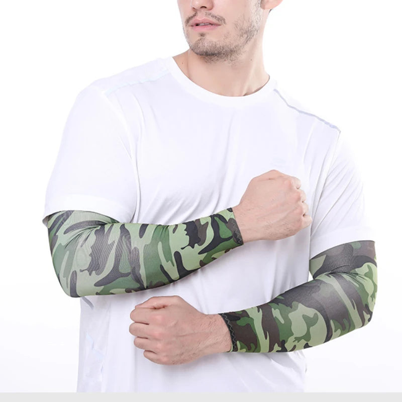 2Pcs Unisex Cooling Arm Sleeves with UV Sun Protection