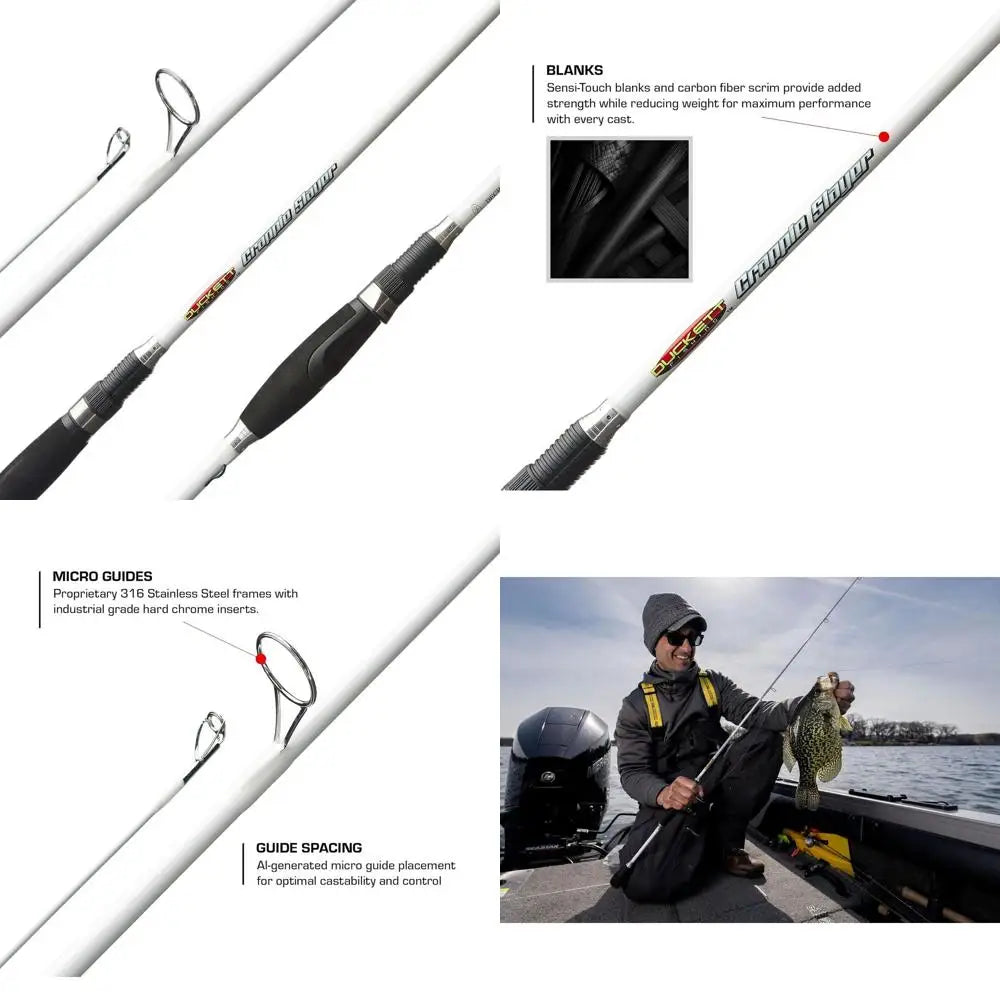 Ultra Lightweight & Sensitive Spinning Rods with Multi-Layer Blanks and Durable Stainless Steel Guides