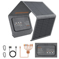 40W Portable Solar Panel Charger with Triple Output (USB-C/USB-A/DC)