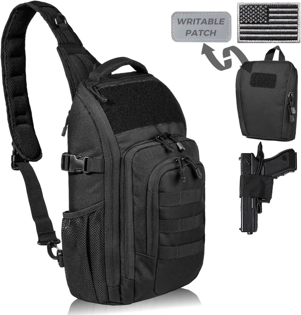 Military Shoulder Bag with Sling for Concealed Carry