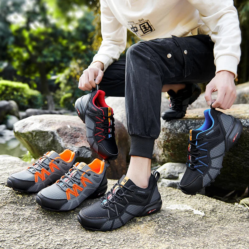 Men's Hiking Shoes All-terrain Outdoor Sports Shoes Breathable Mesh Non-slip Wear-resistant Hiking Shoes Outdoor Cycling Shoes from China