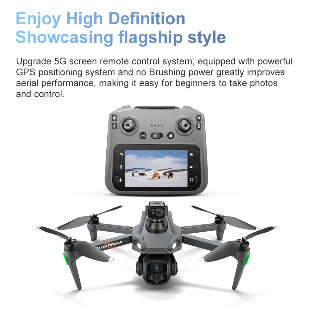 Lenovo V916MAX GPS Return Drone 5G 8K HD 4K Dual Camera Dron Remote With Screen Laser Obstacle Avoidance Drone RC Toys Gifts FPV from China