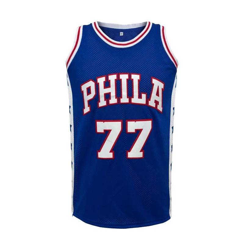 Men's Philadelphia 76ers (#0 & #77) Basketball Jersey
