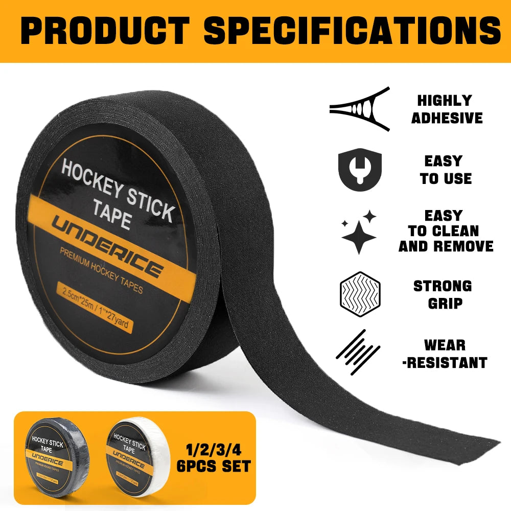 5pcs 25M Hockey Stick Tape Self-Adhesive Anti-slip Sport Accessory