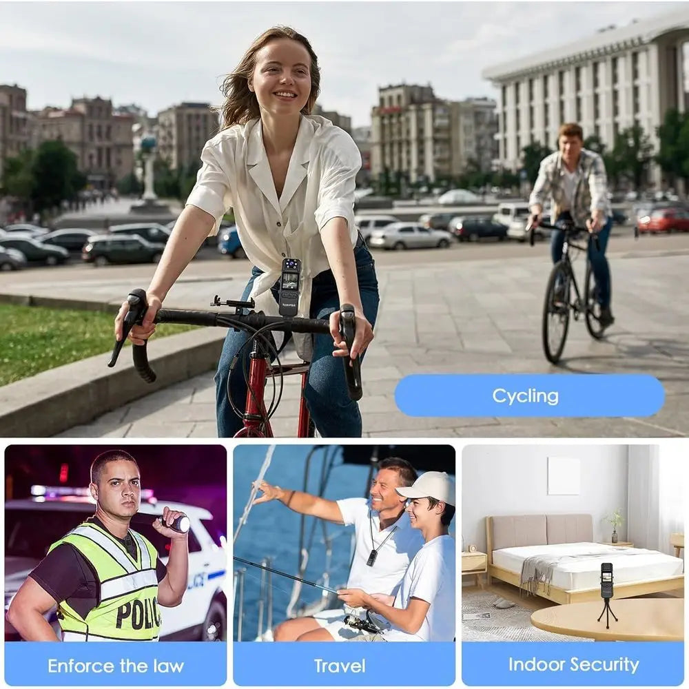 1080P HD Mini Body Camera with Audio/Video Recording, 128GB Portable Wearable Camcorder for Outdoor Action Recording
