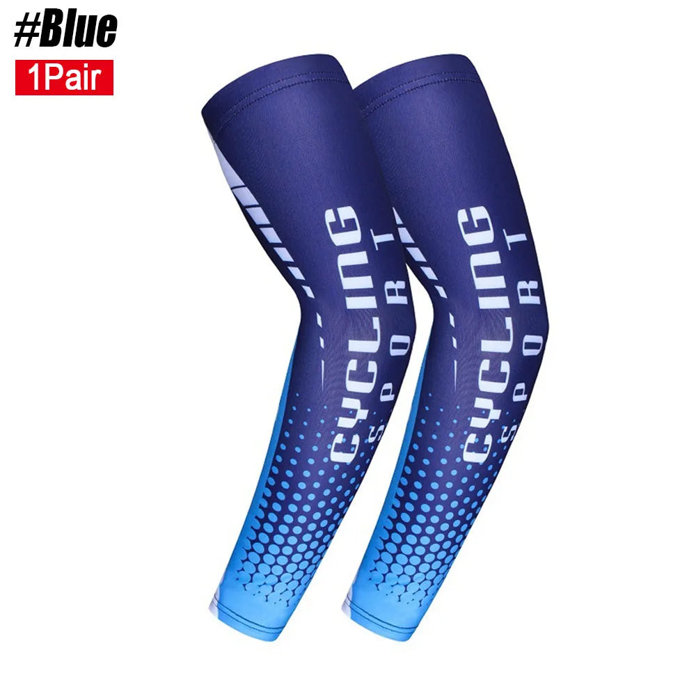 1Pair Ice Silk Cooling Arm Sleeves Anti-UV Sunburn Arm Cover for Running Cycling Driving Hiking Mountaineering Golf Sports from China