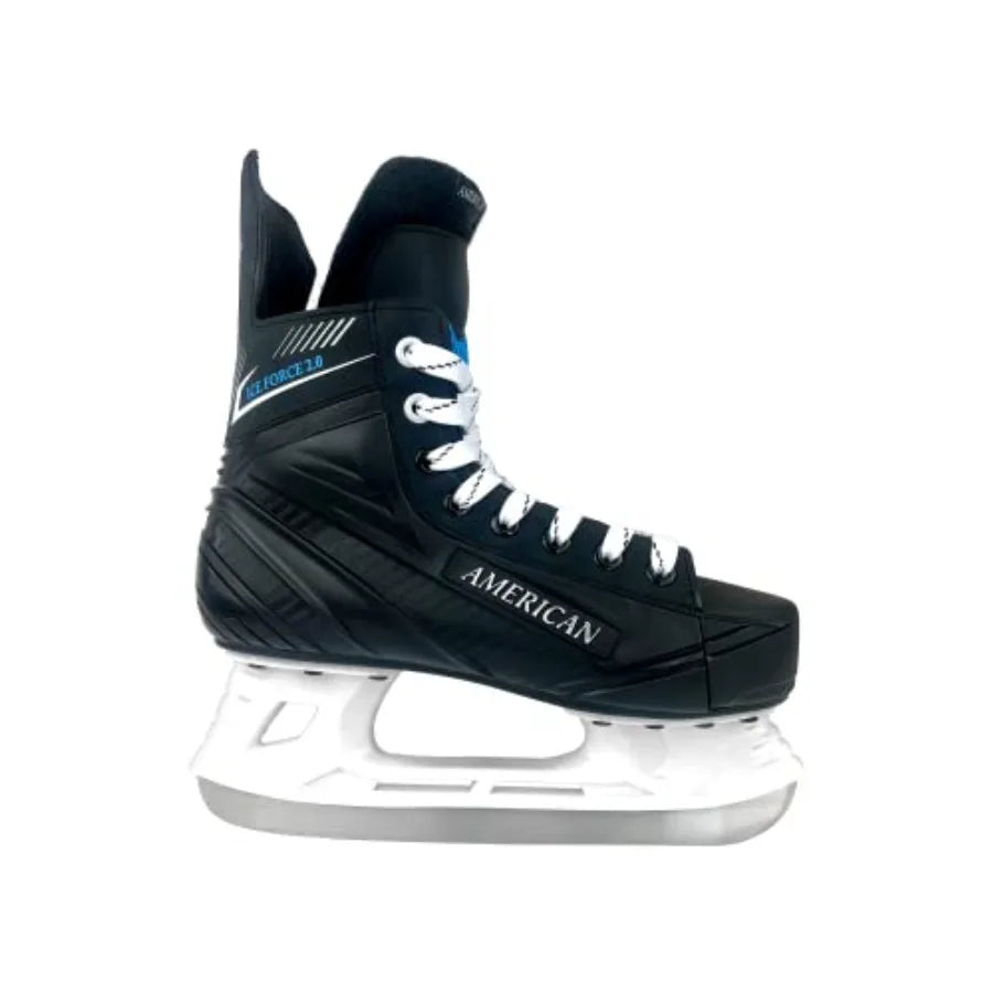 American Athletic Ice Force Hockey Skates for Men - Lightweight Ice Skates with Reinforced Ankle Support