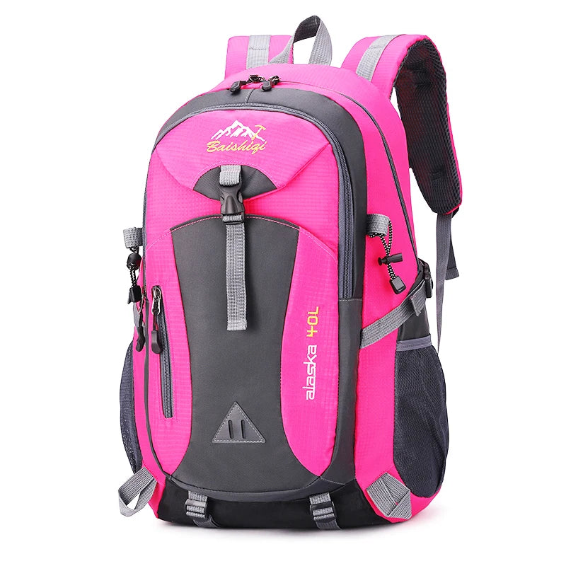 Nylon Waterproof Hiking Camping Mountaineering Travel Backpack for Men and Women