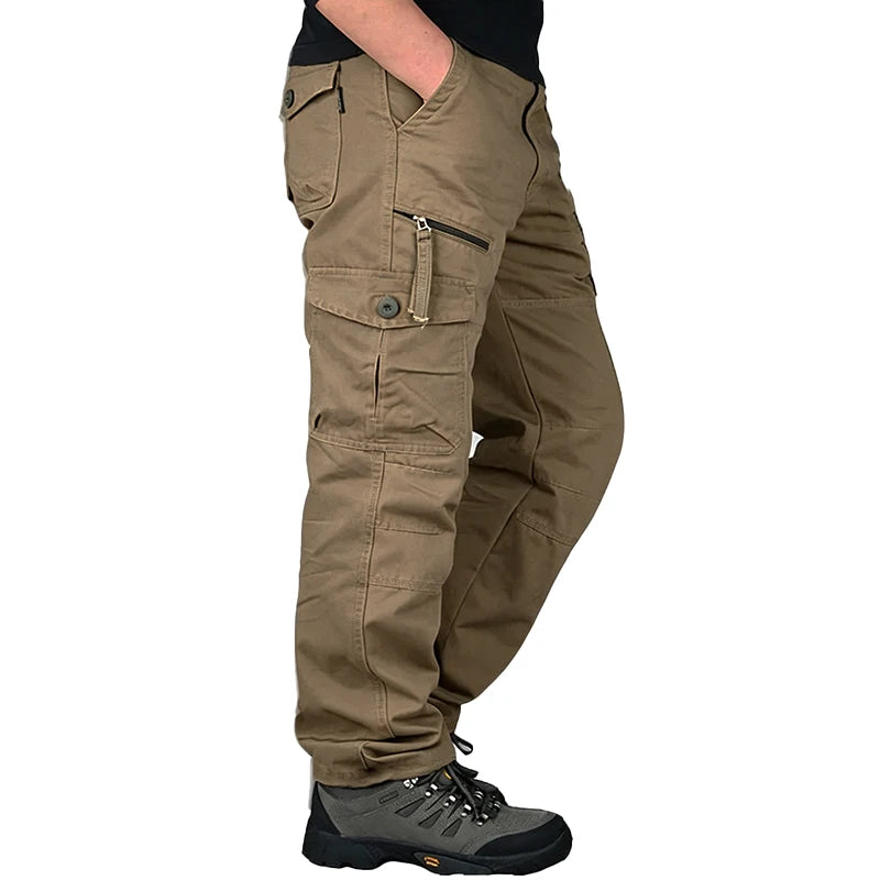 Cargo Pants Man Cotton Reinforced Utility Military Outdoors Man Work Trousers Long Tactical Pants for Men Fashion Casual Pants from China