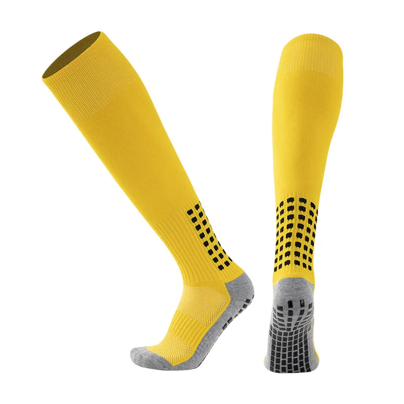 1 Pair Men's Soccer Socks Anti Slip Knee Socks Non Slip Grip Pads for Football Basketball Sports Grip Socks from China