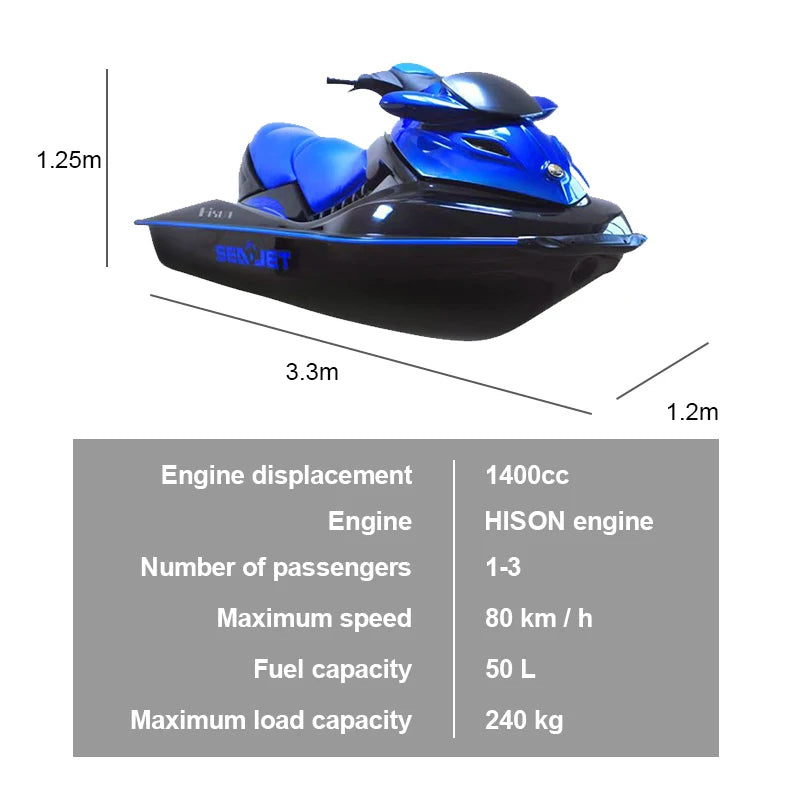 2025 4 Stroke Engine 1400cc High Performance JTF Jet Ski