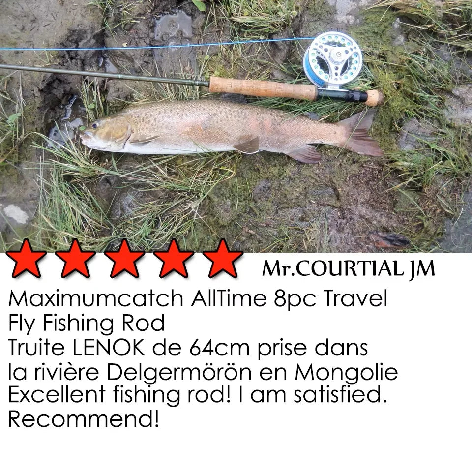 MAXIMUMCATCH 9ft 5-8WT 8-Piece AllTime Travel Fly Rod Ultra-Compact 30T Carbon Fiber MOD Fast Action Freshwater Fly Fishing Rod from China