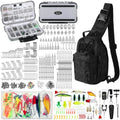 482 Pcs Fishing Gear Backpack and Tackle Box with Tackle