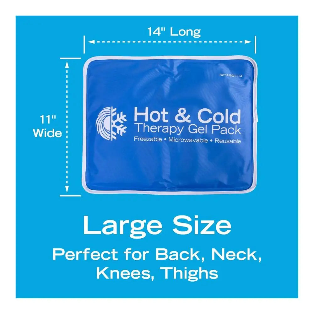 Flexible Reusable Hot and Cold Therapy Cooling Gel Pad (11x14 Inches)