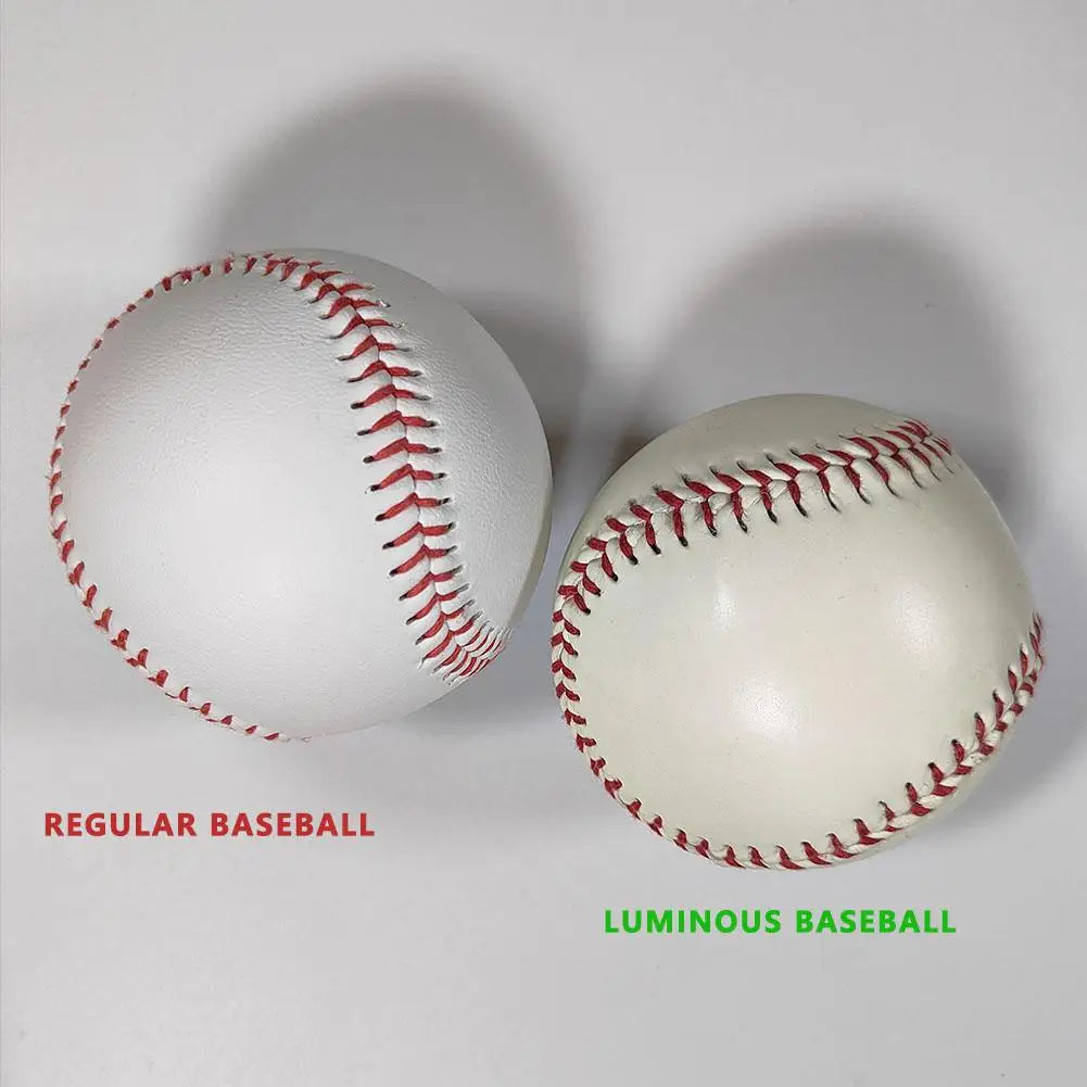 Glow Baseball Colorful LED Light Up White 2 Shining Molds Faux Leather Rechargeable Practice Baseball Kids