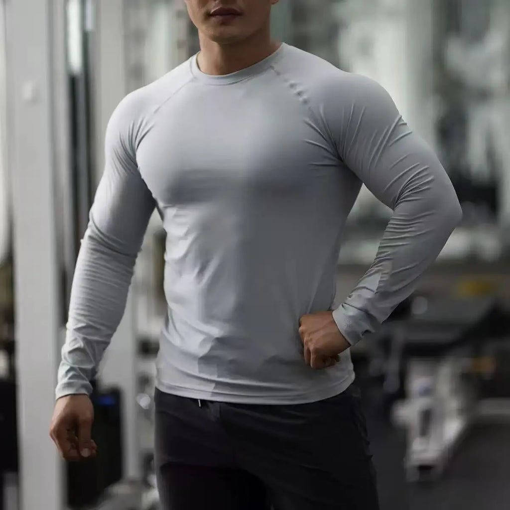 Men Long Sleeve Compression Fitness Tight Quick Dry T-Shirt