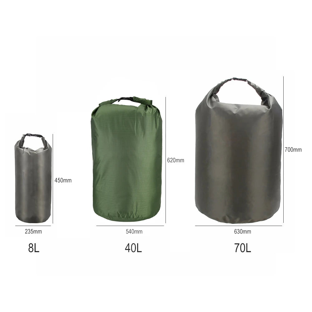 8L/40L/70L Outdoor Waterproof Dry Storage Bag