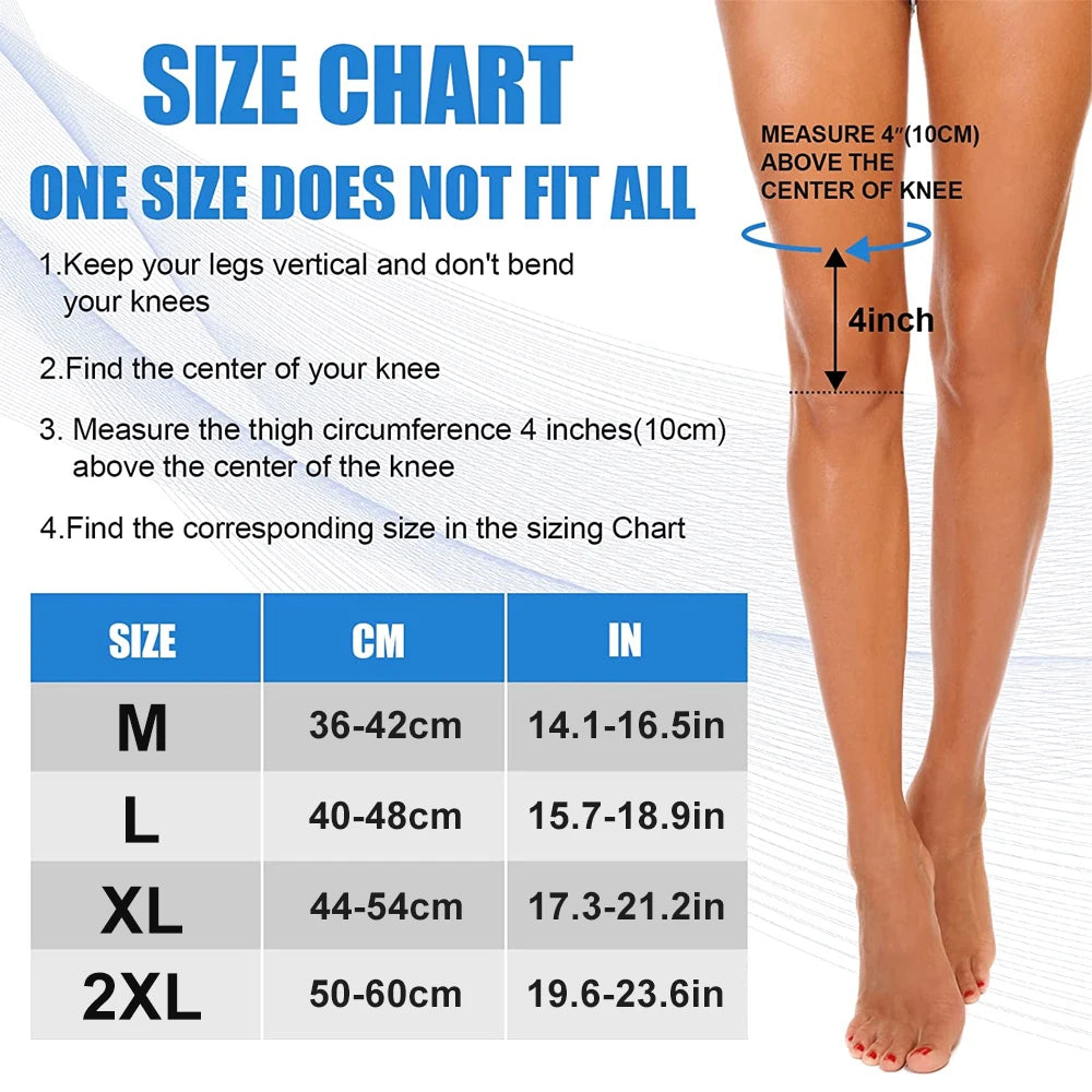 1/2PCS Knee Brace with Knee & Calf Pads, Thigh Compression and Leg Sleeve Protection