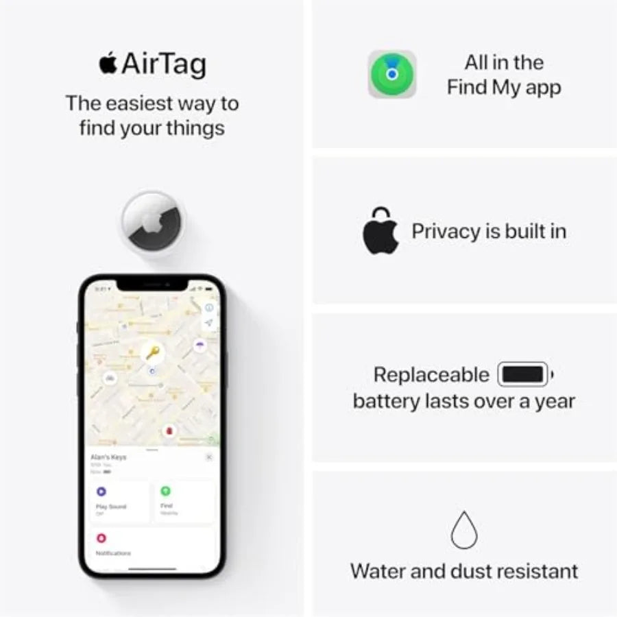 Apple AirTag 1st Generation - 4 Pack. Keep Track of and find Your items