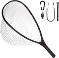 Durable Lightweight Carbon Fiber Fly Fishing Net with Soft Rubber Mesh
