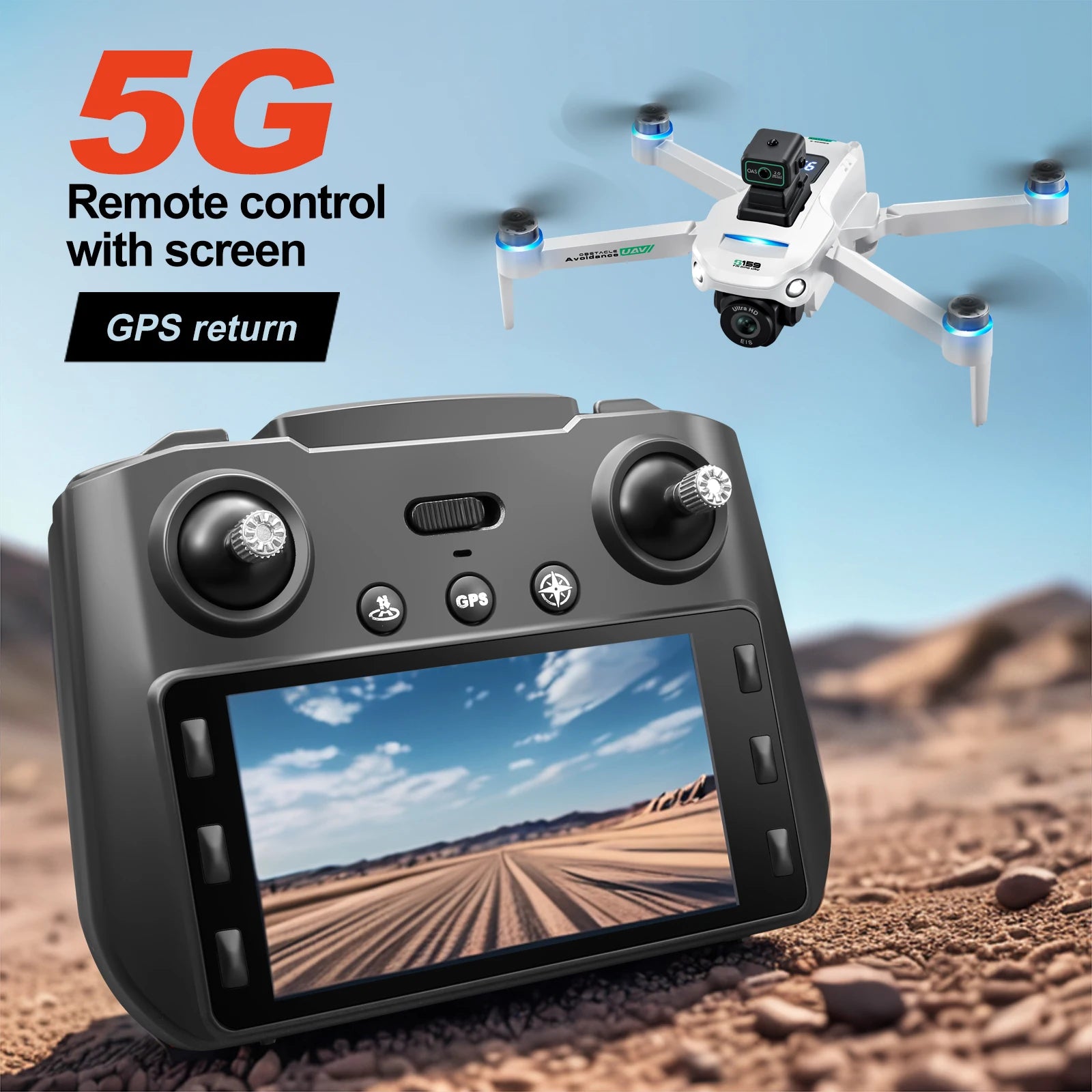 GPS Return Drone 8K HD Dual Camera