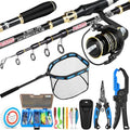 Full Fishing Kit Including Fishing Rod, Reel Combo Tackle Box with Fishing Lures and Accessories