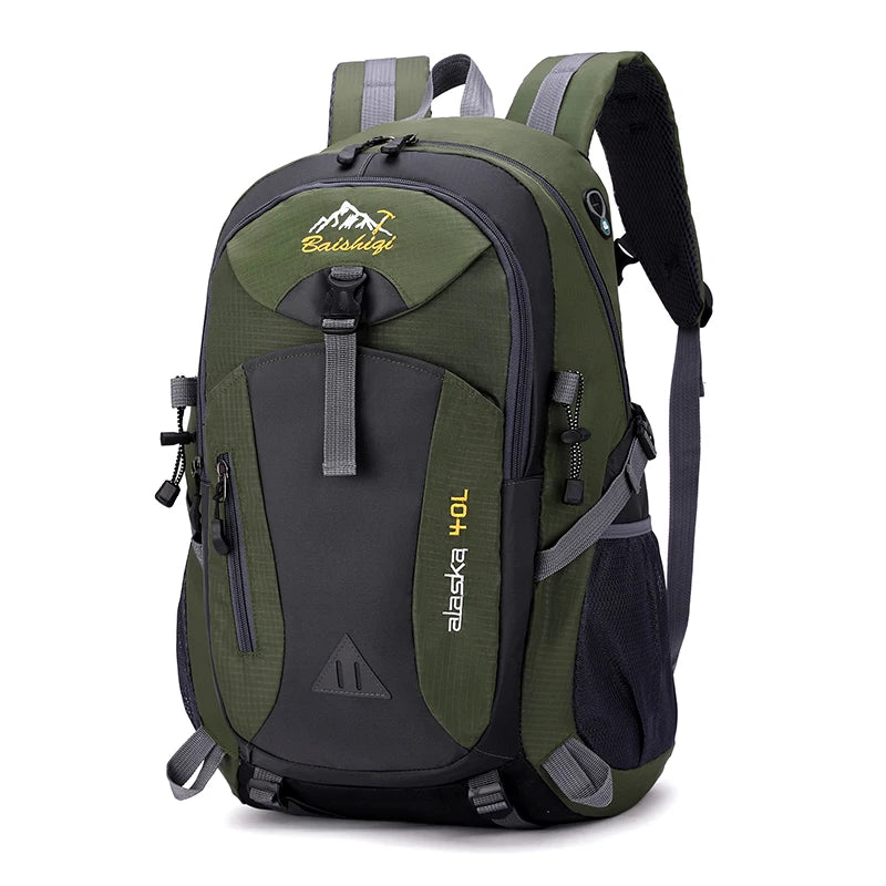 Nylon Waterproof Hiking Camping Mountaineering Travel Backpack for Men and Women