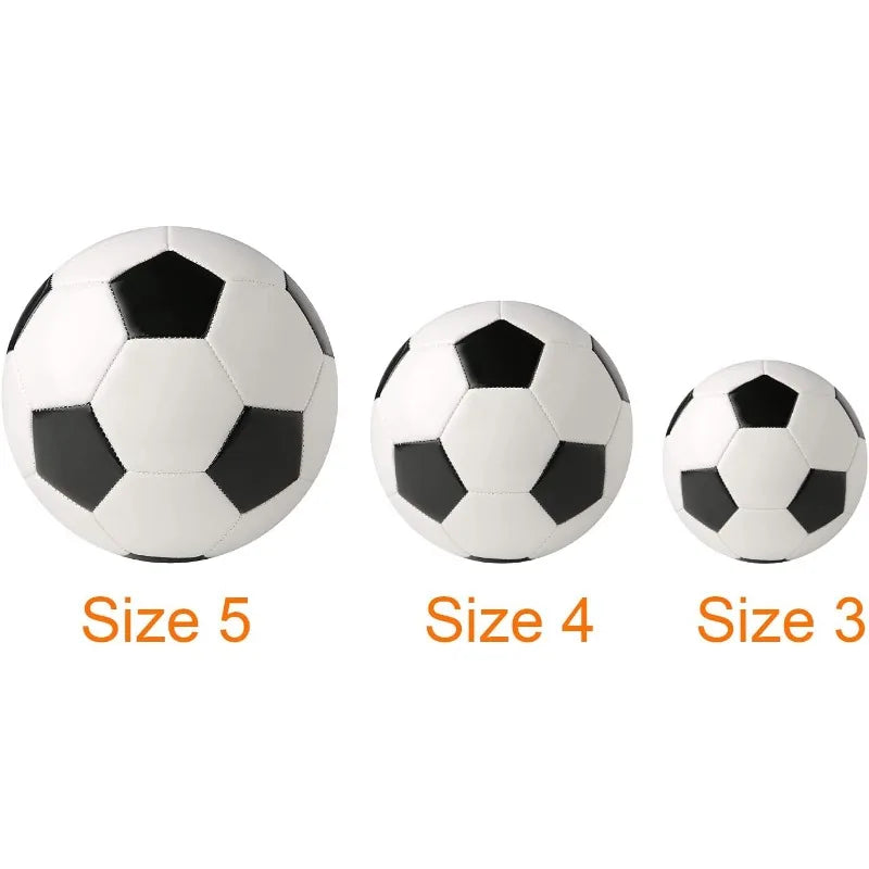 Size 3,4,5 Professional Training Soccer Balls Classic White Black Thicker PU Tight Weaved Soccer Balls Team Training Match from China