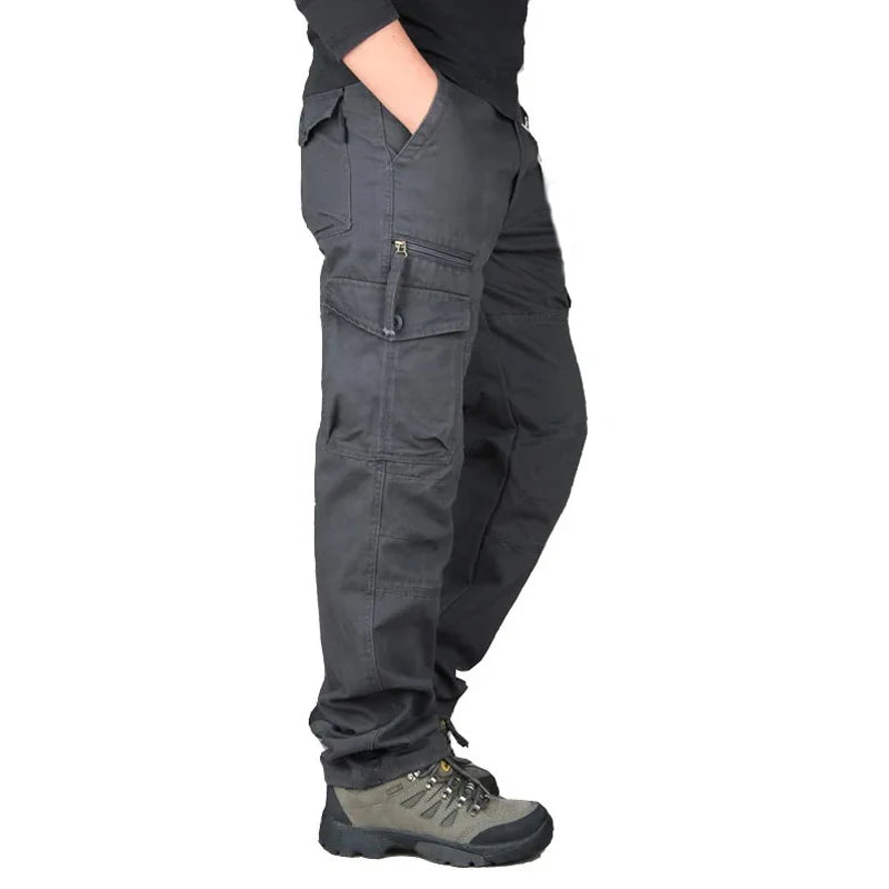 Cargo Pants Man Cotton Reinforced Utility Military Outdoors Man Work Trousers Long Tactical Pants for Men Fashion Casual Pants from China