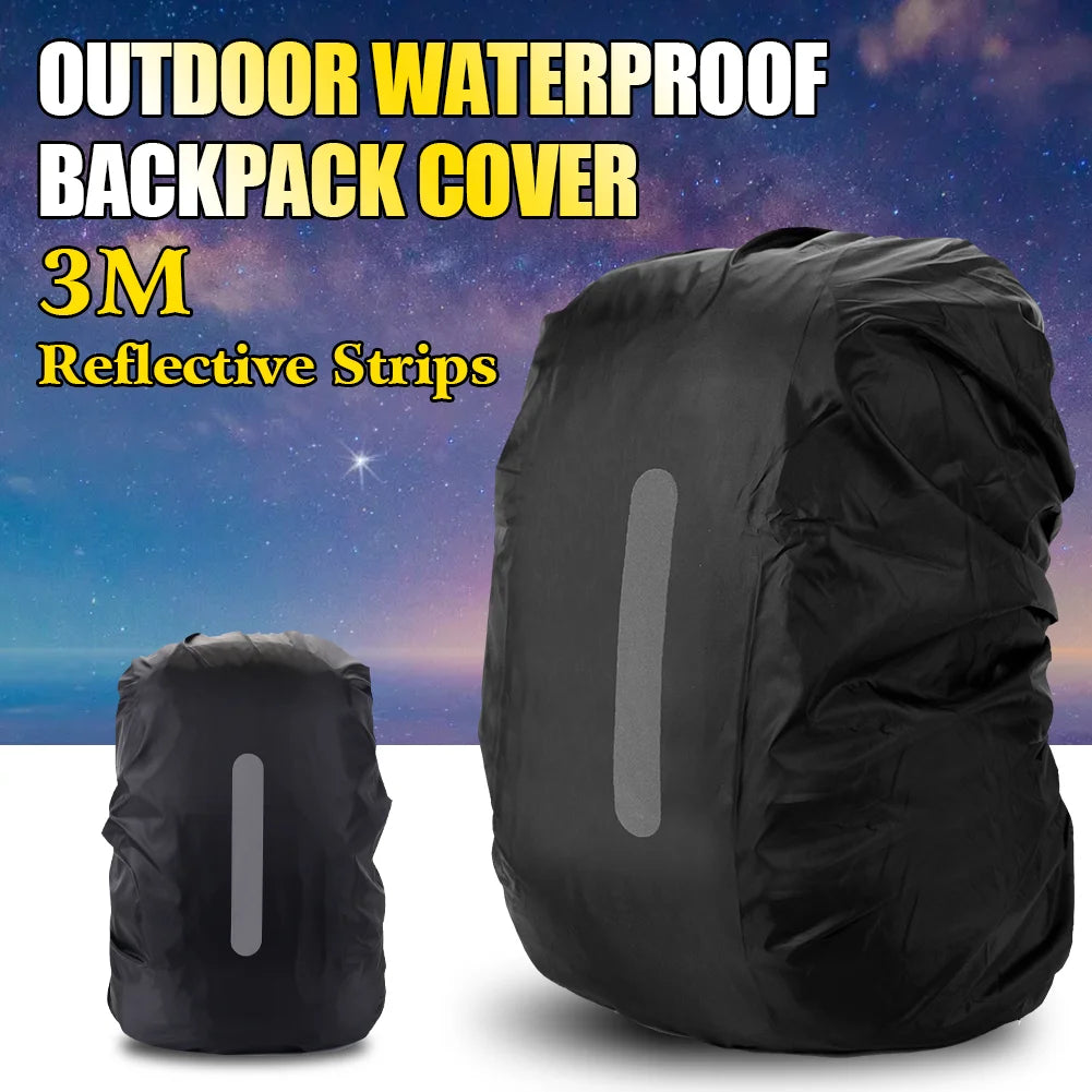 Waterproof Backpack Cover with Reflective Strips