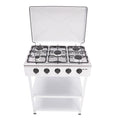 Natural Gas Stove with 5 Burners Outdoor Portable Gas Stove Manual Ignition with 2 Placement Boards