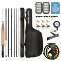 Fly Fishing Rod and Reel Combo Starter Kit Featuring Graphite Fly Rod with Cork Handle and Die Cast Aluminum Reel for Freshwate
