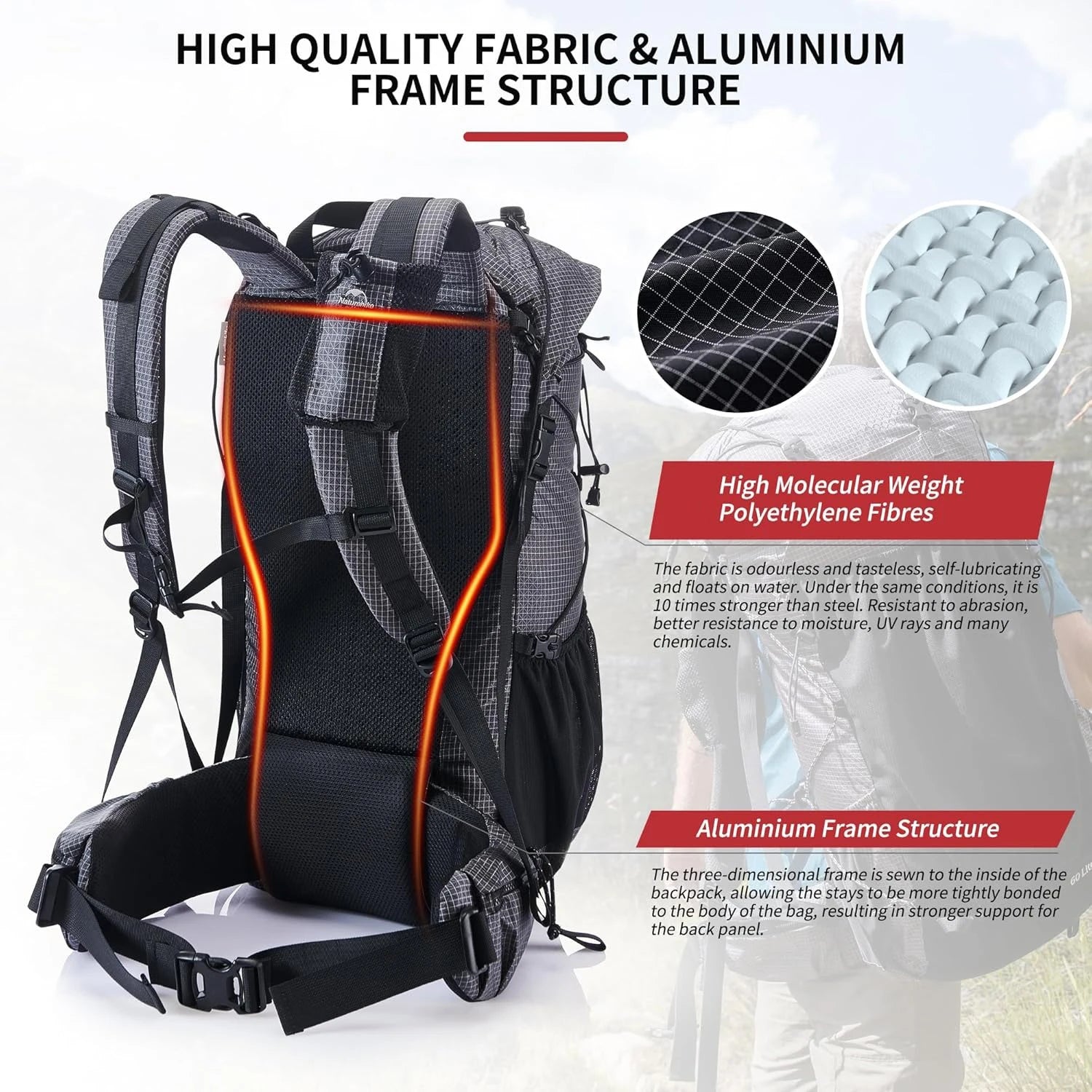 Outdoor Waterproof High Capacity Mountain Backpack